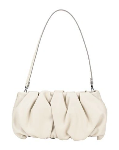 Shop Staud Bean Bag Black Woman Handbag Ivory Size - Bovine Leather In White