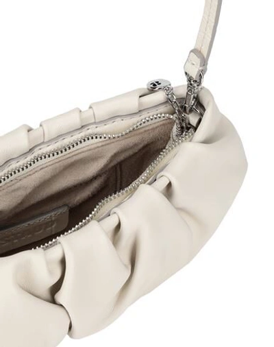 Shop Staud Bean Bag Black Woman Handbag Ivory Size - Bovine Leather In White