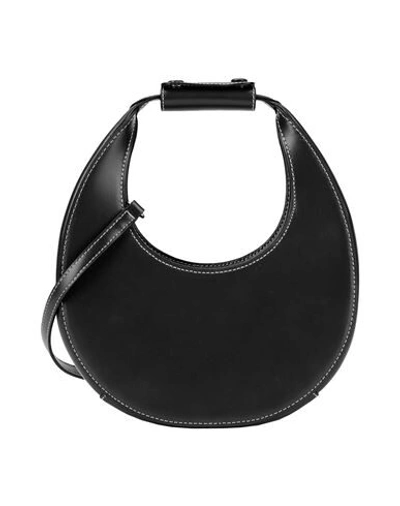 Shop Staud Mini Moon Bag Woman Handbag Black Size - Bovine Leather