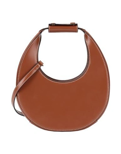 Shop Staud Mini Moon Bag Woman Handbag Brown Size - Bovine Leather