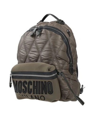 Shop Moschino Backpacks & Fanny Packs In Military Green
