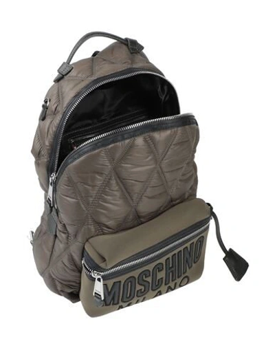 Shop Moschino Backpacks & Fanny Packs In Military Green