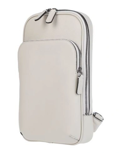 Shop Giorgio Armani Backpacks In Ivory