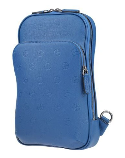 Shop Giorgio Armani Backpacks In Blue