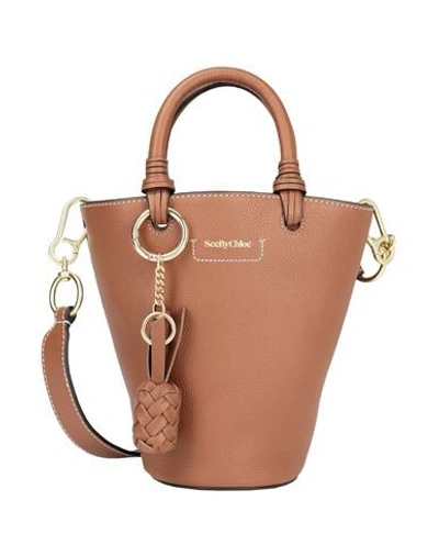 Shop See By Chloé Cecilya Small Tote Bag Woman Handbag Camel Size - Bovine Leather In Beige