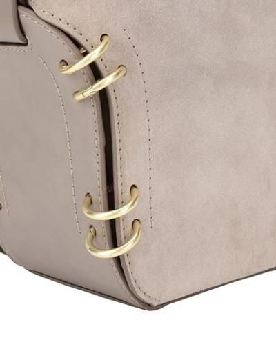 Shop See By Chloé Alvy Bucket Bag Woman Cross-body Bag Dove Grey Size - Bovine Leather