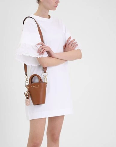 Shop See By Chloé Cecilya Mini Tote Bag Woman Handbag Brown Size - Bovine Leather