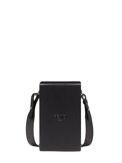 Shop Fendi Vertical Box Shoulder Bag In Black