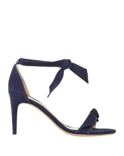 Shop Alexandre Birman Woman Sandals Midnight Blue Size 6.5 Soft Leather