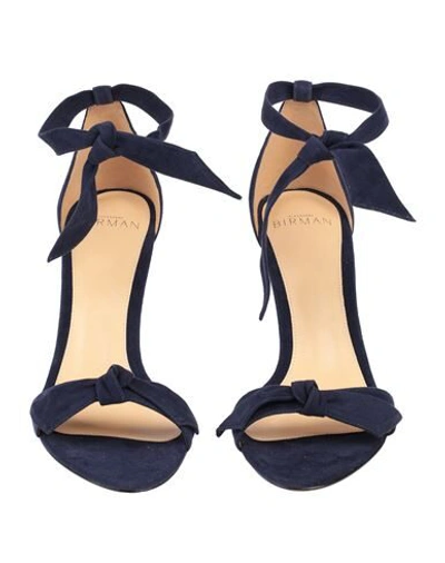 Shop Alexandre Birman Woman Sandals Midnight Blue Size 6.5 Soft Leather