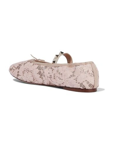 Shop Valentino Ballet Flats In Pale Pink