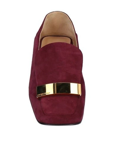 Shop Sergio Rossi Loafers In Maroon