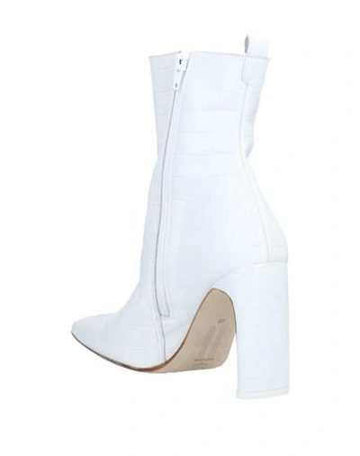 Shop Miista Marcelle Black Croc Woman Ankle Boots White Size 9.5 Bovine Leather