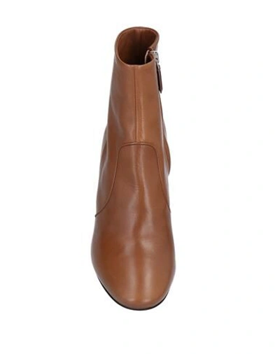 Shop Prada Ankle Boots In Tan