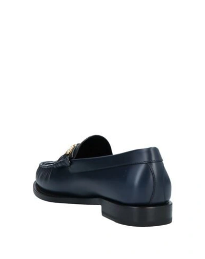 Shop Celine Loafers In Dark Blue