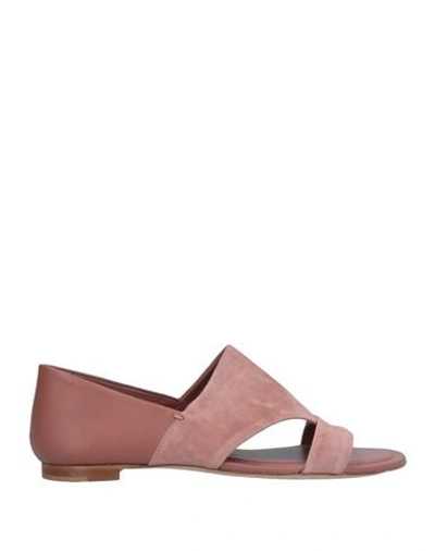 Shop Tod's Woman Sandals Pastel Pink Size 7.5 Soft Leather
