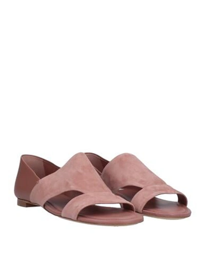 Shop Tod's Woman Sandals Pastel Pink Size 7.5 Soft Leather