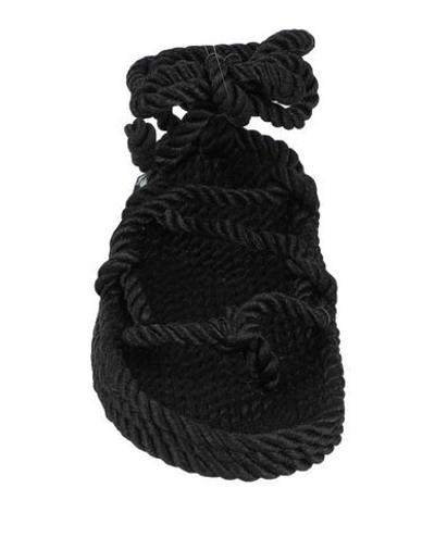 Nomadic State Of Mind Toe Strap Sandals In Black