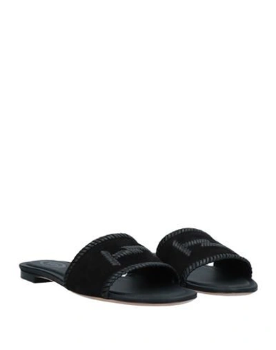 Shop Tod's Sandals In Black