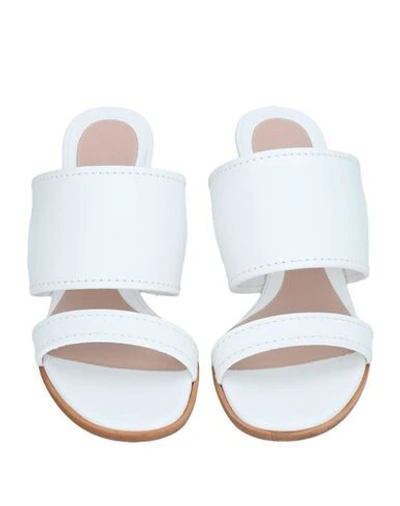 Shop Alexander Mcqueen Woman Sandals White Size 8 Soft Leather