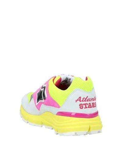 Shop Atlantic Stars Woman Sneakers Acid Green Size 7 Soft Leather, Textile Fibers