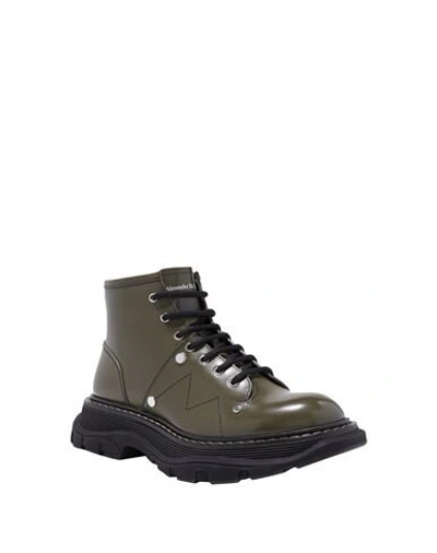 Shop Alexander Mcqueen Ankle Boots In Military Green