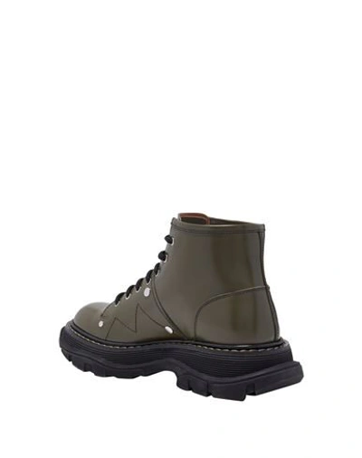 Shop Alexander Mcqueen Ankle Boots In Military Green