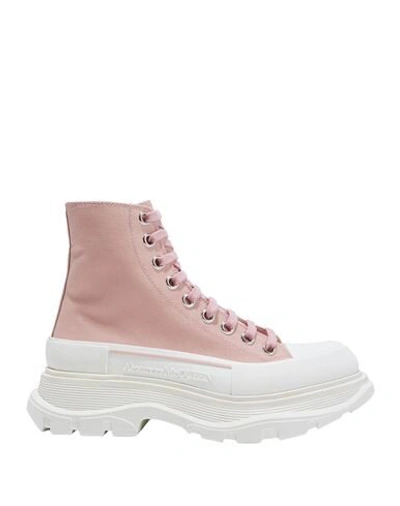 Alexander Mcqueen Woman Sneakers Beige Size 11 Textile Fibers In Multi