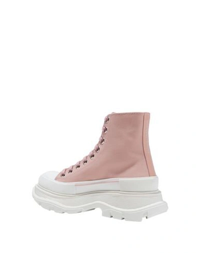 Alexander Mcqueen Woman Sneakers Beige Size 11 Textile Fibers In Multi