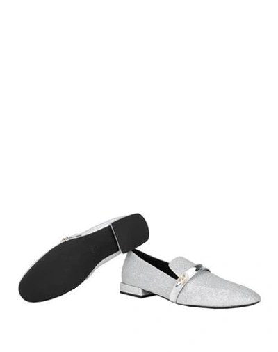 Shop Furla 1927 Loafer T.20 Woman Loafers Silver Size 7 Polyurethane, Polyamide