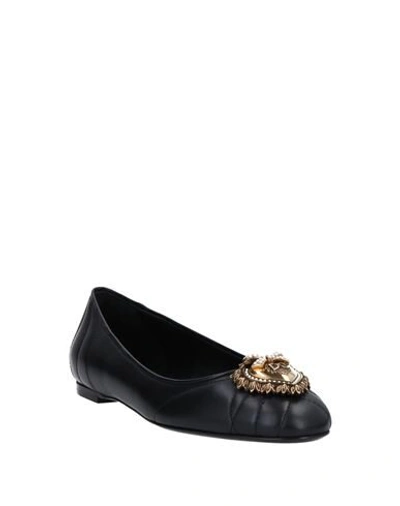 Shop Dolce & Gabbana Woman Ballet Flats Black Size 5.5 Soft Leather