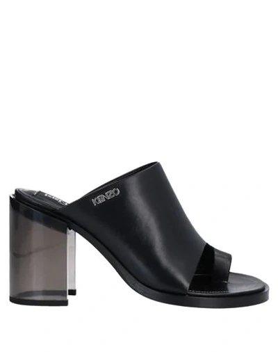 Shop Kenzo Toe Strap Sandals In Black