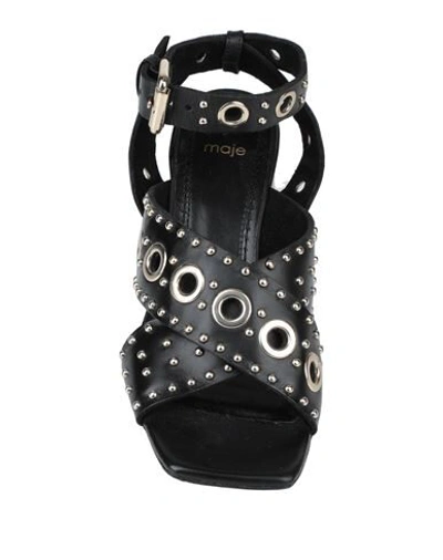 Shop Maje Woman Sandals Black Size 7 Soft Leather