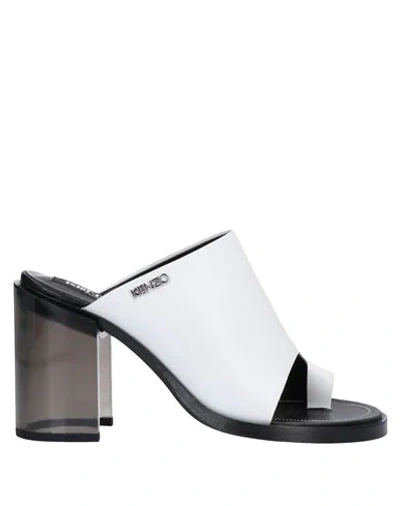 Shop Kenzo Toe Strap Sandals In White