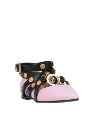 Shop Versace Ballet Flats In Pink