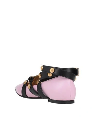 Shop Versace Ballet Flats In Pink