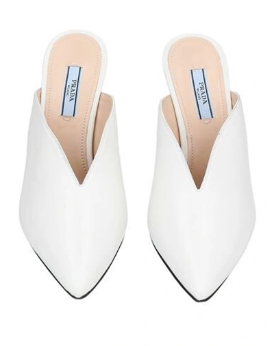 Shop Prada Mules & Clogs In White