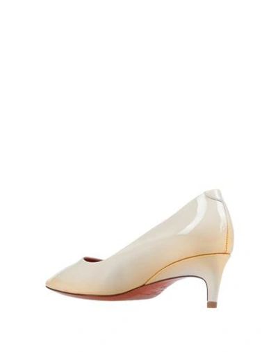 Shop Santoni Woman Pumps Ivory Size 7 Soft Leather In White