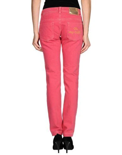 Shop Pinko Denim Pants In Coral