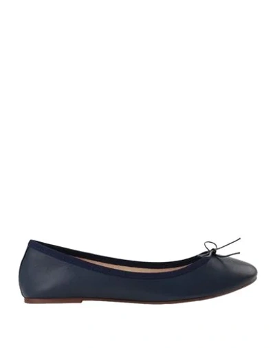 Shop Ballerette Colonna Woman Ballet Flats Blue Size 5 Soft Leather