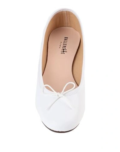 Shop Ballerette Colonna Woman Ballet Flats White Size 8 Soft Leather