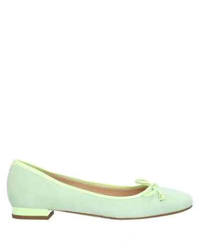 Shop Alberto Zago Ballet Flats In Light Green