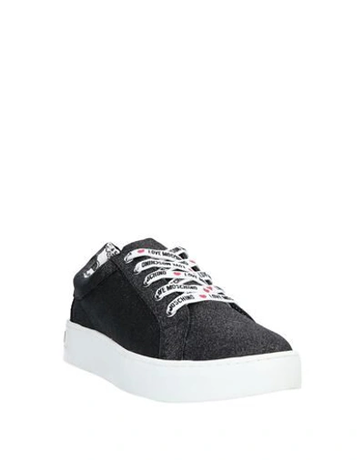 Shop Love Moschino Woman Sneakers Black Size 7 Textile Fibers