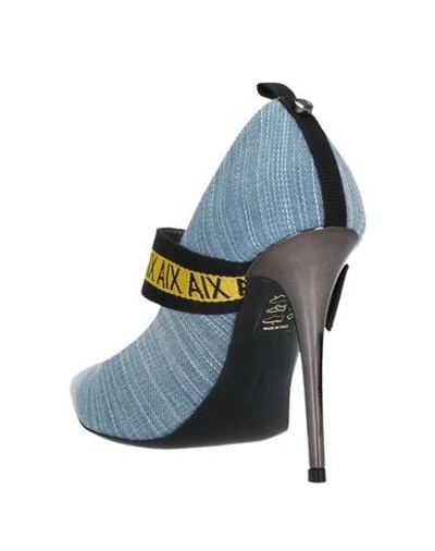 Shop Armani Exchange Pumps In Sky Blue