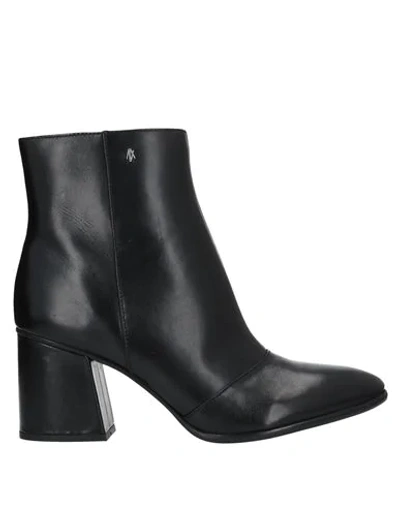 Shop Armani Exchange Ankle Boots In Black