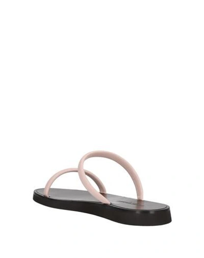 Shop Emporio Armani Woman Sandals Light Pink Size 7.5 Soft Leather
