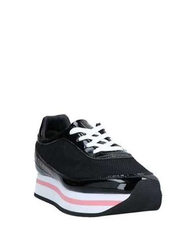 Shop Armani Exchange Woman Sneakers Black Size 7.5 Textile Fibers, Polyurethane