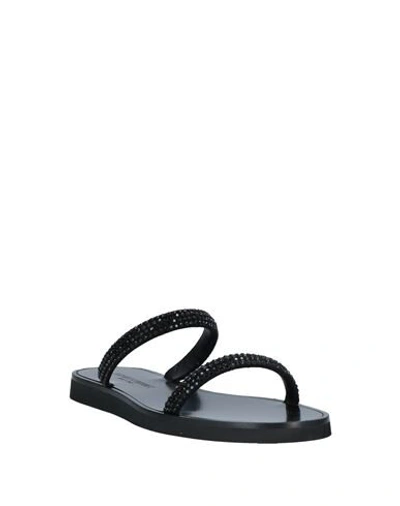 Shop Emporio Armani Woman Sandals Black Size 6 Soft Leather