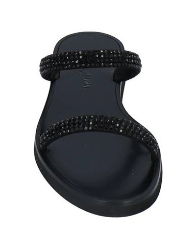 Shop Emporio Armani Woman Sandals Black Size 6 Soft Leather