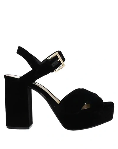 Shop Armani Exchange Sandals In Black